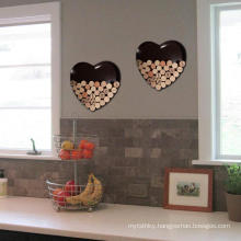 Factory sale Customized Heart shape metal wall mounted wine cork holder